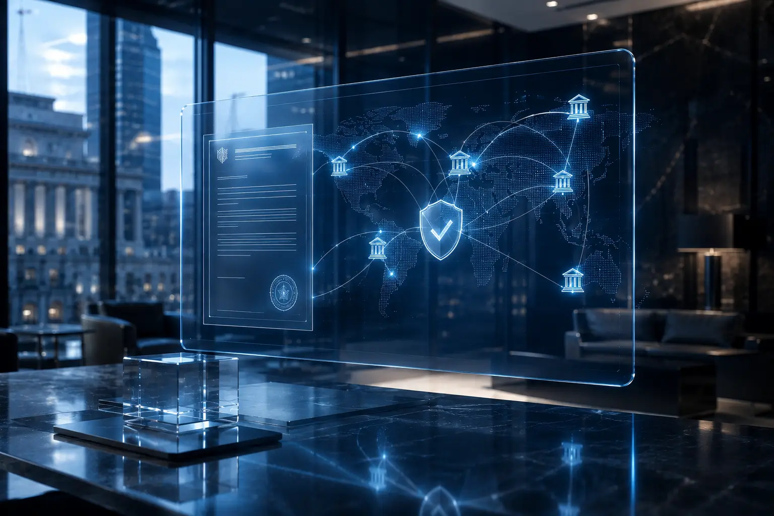 Bank Guarantee issuance solution representing secure commercial transactions and financial assurance