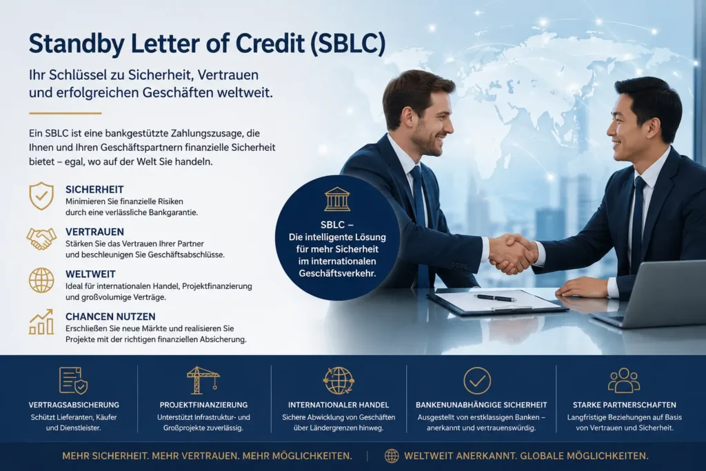 Finanzexperten prüfen SBLC-Dokumente für eine internationale Handelsfinanzierung.