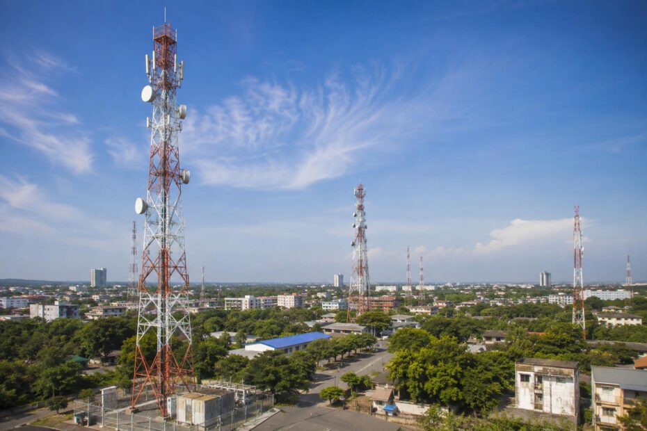 Multiple telecommunications towers supporting expanded network capacity