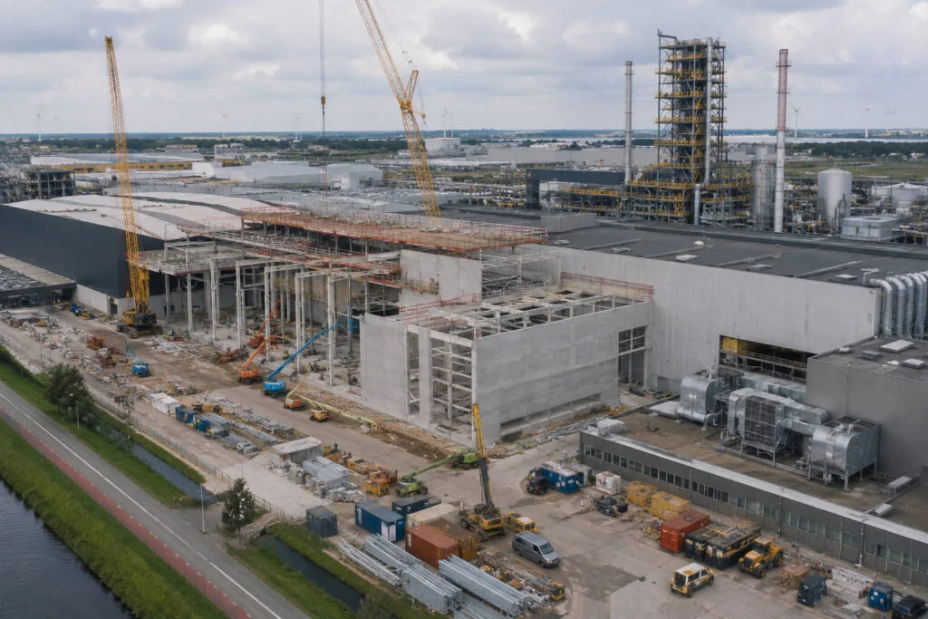 Projectfinanciering wanneer de beschikbare middelen niet voldoende zijn voor de uitvoering 2 Industriële productiefaciliteit in aanbouw