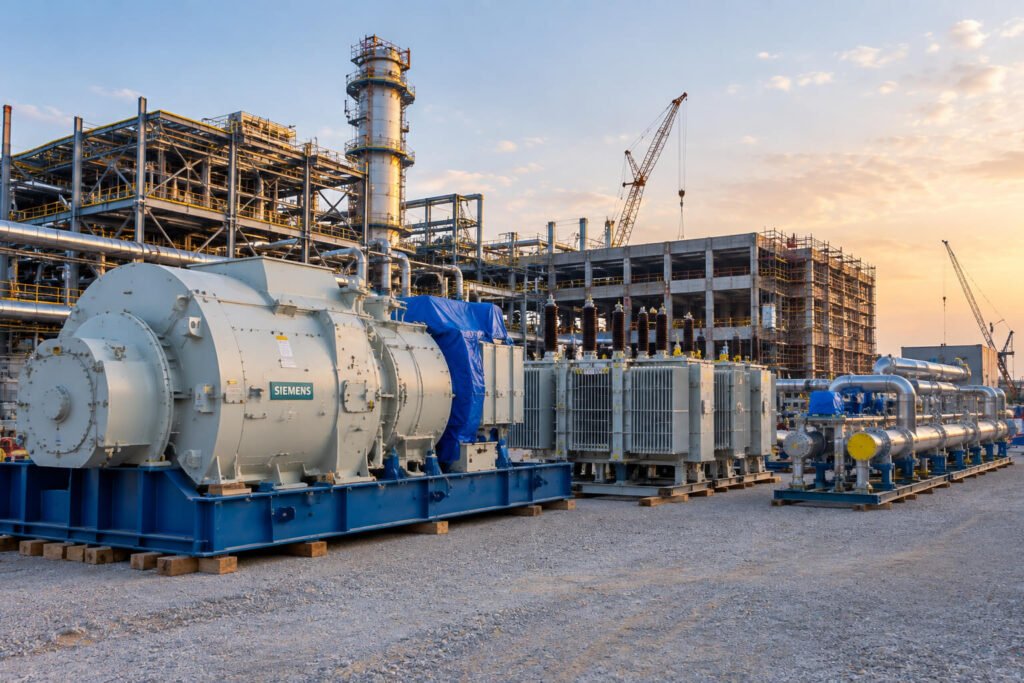 Chiron projects bv Industrial equipment awaiting installation at an EPC project