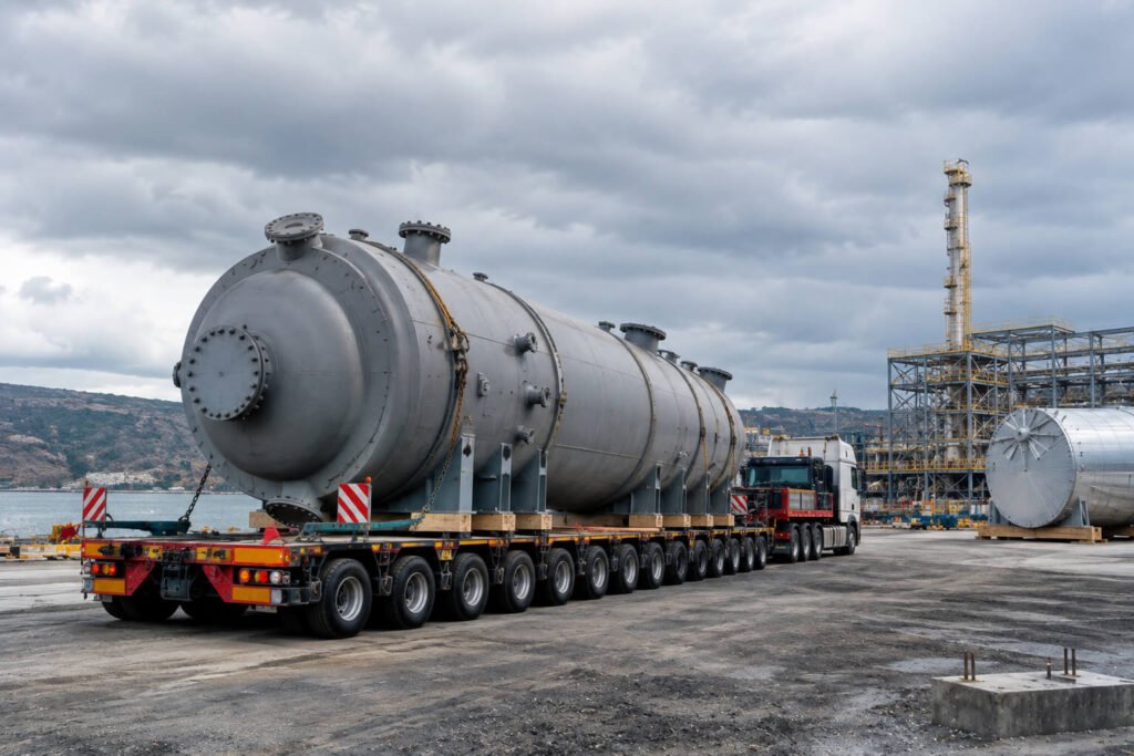 Industrial equipment prepared for project delivery