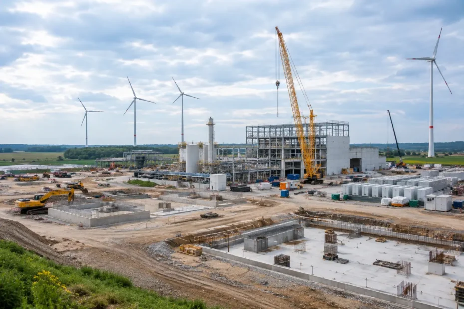 Energy infrastructure project under development