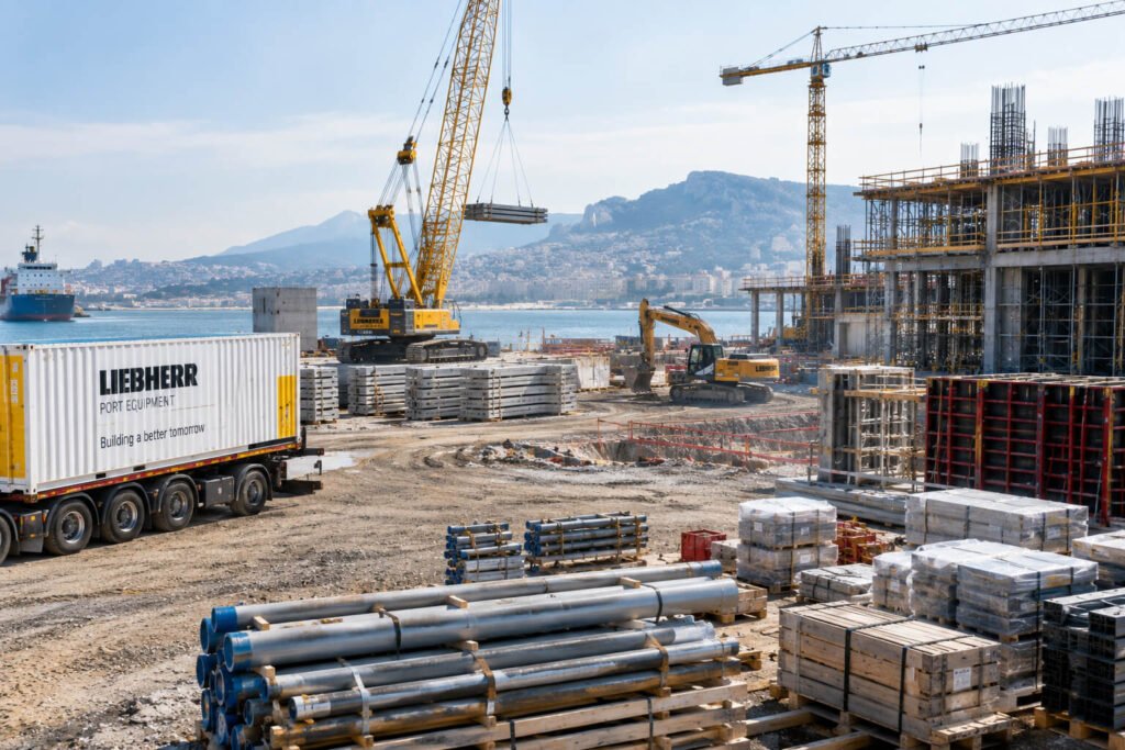 Produits manufacturés préparés pour un contrat commercial international
