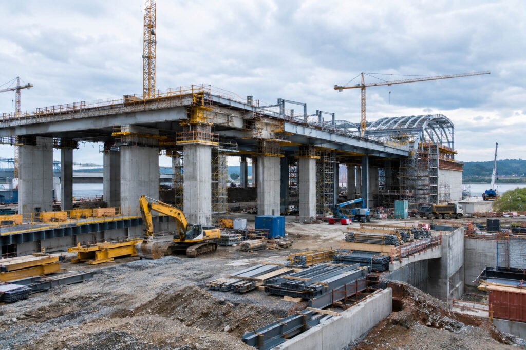 Partially completed infrastructure project under construction by chiron projects bv