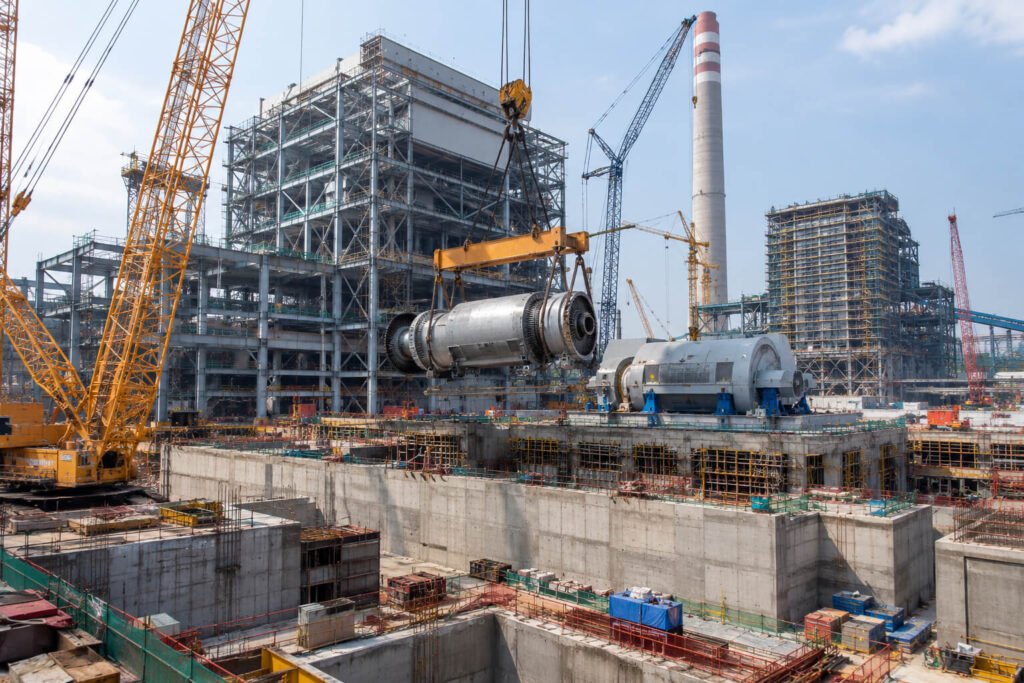 Thermal Power Plant Financing Model: Testing Debt Capacity, Cash Flow and Returns 2 Thermal power plant under construction with heavy generation equipment